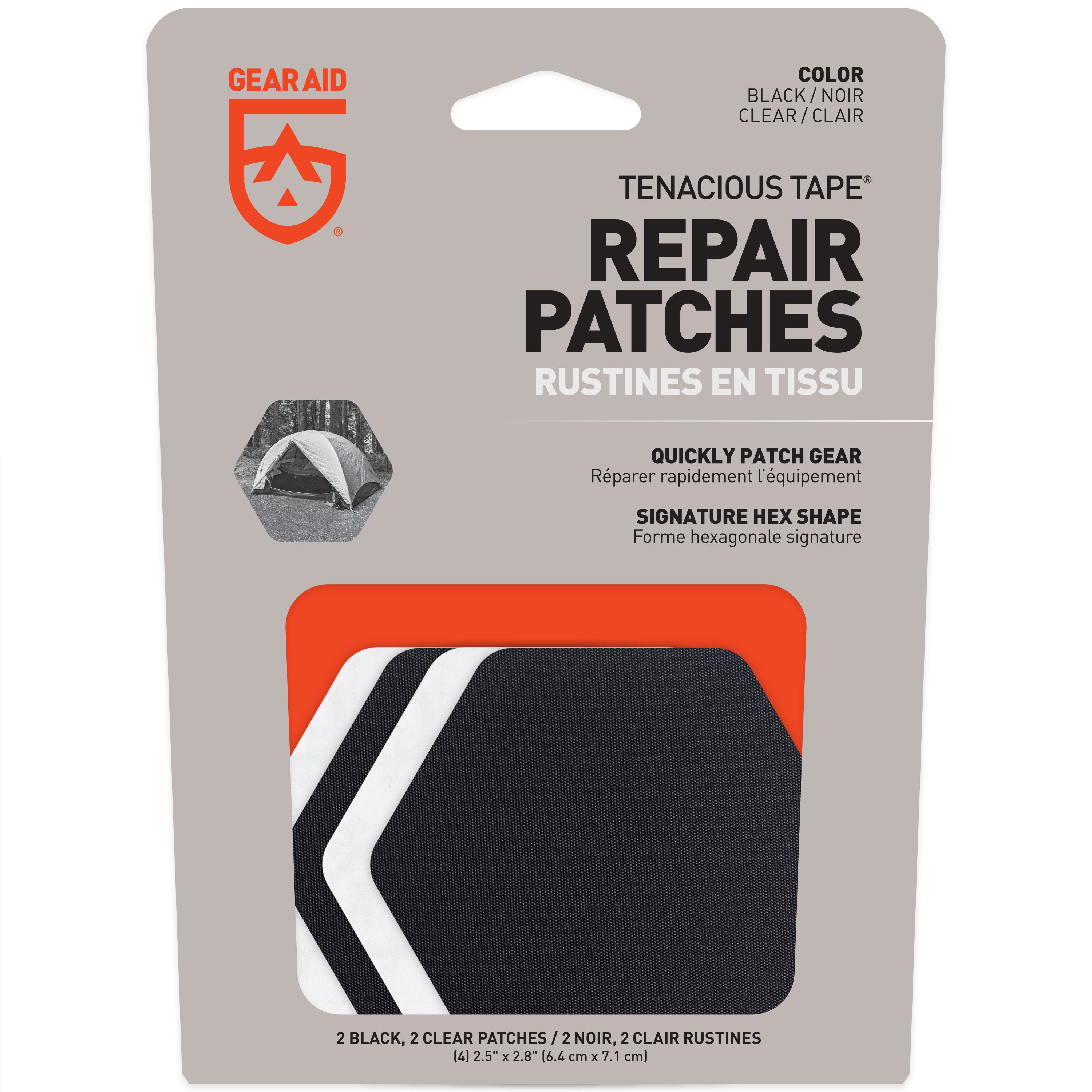 Gear Aid Tenacious Tape Patches Hex - Blk